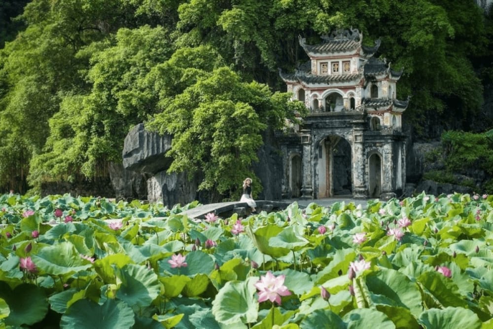 Tourists exploring Tam Coc, a must-see Ninh Binh attraction.