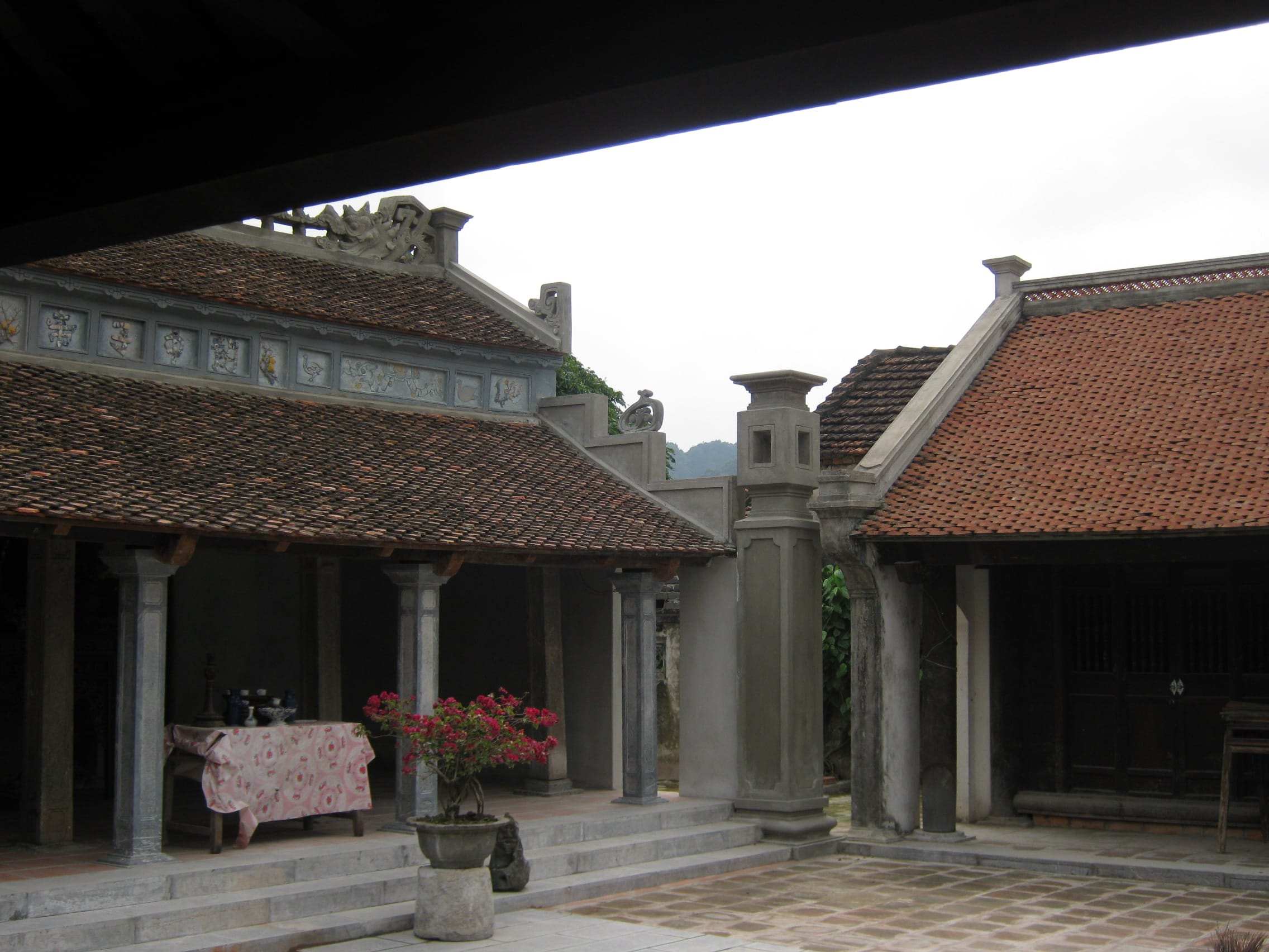 The serene and ancient architecture of the Temple of King Lê Đại Hành, located near the center of Hoa Lư Ancient Capital.