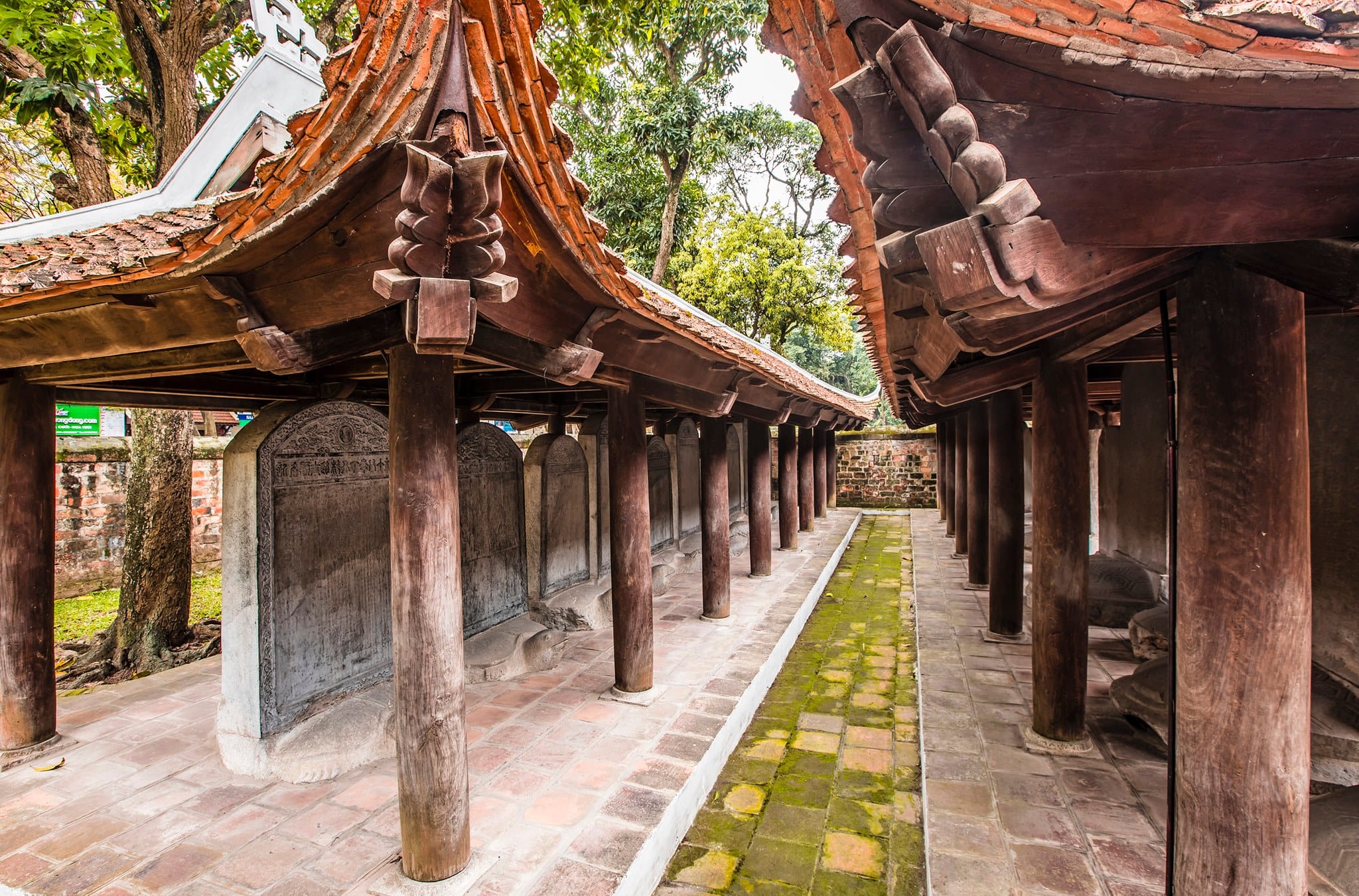 Rows of historical stelae, confirming the Temple of Literature Hanoi as a testament to Vietnam’s meritocracy.