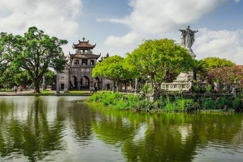 The Cathedral marks the historical legacy of settlement and defense in Kim Son