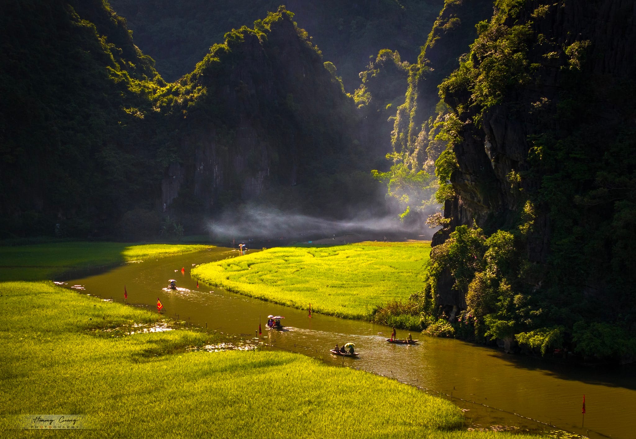 Setting off on a peaceful early-morning bicycle ride directly from Jiva Hoa Lu Retreat to explore the best places to visit in ninh binh.
