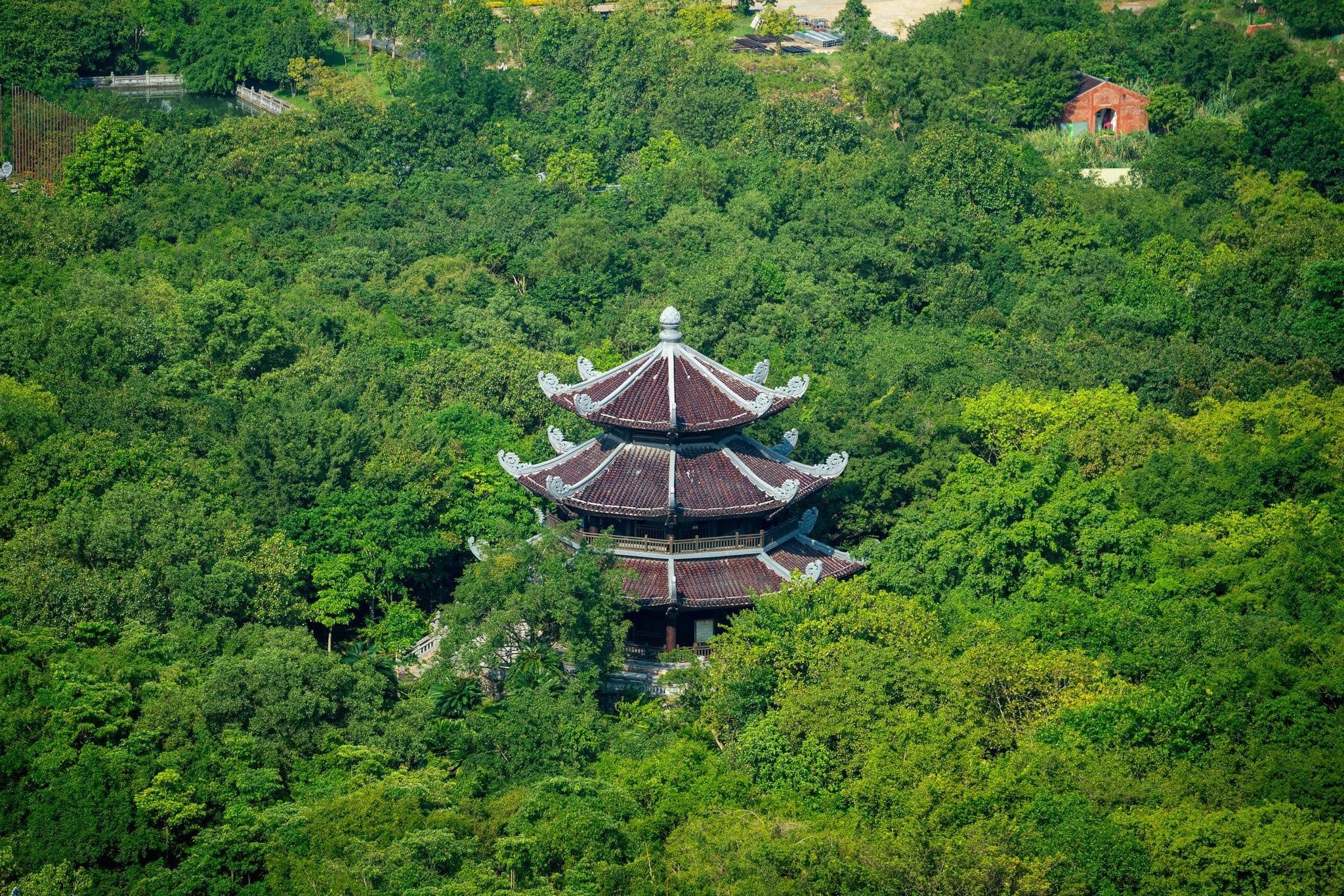The architectural elegance of the three-tiered, octagonal Bell Tower