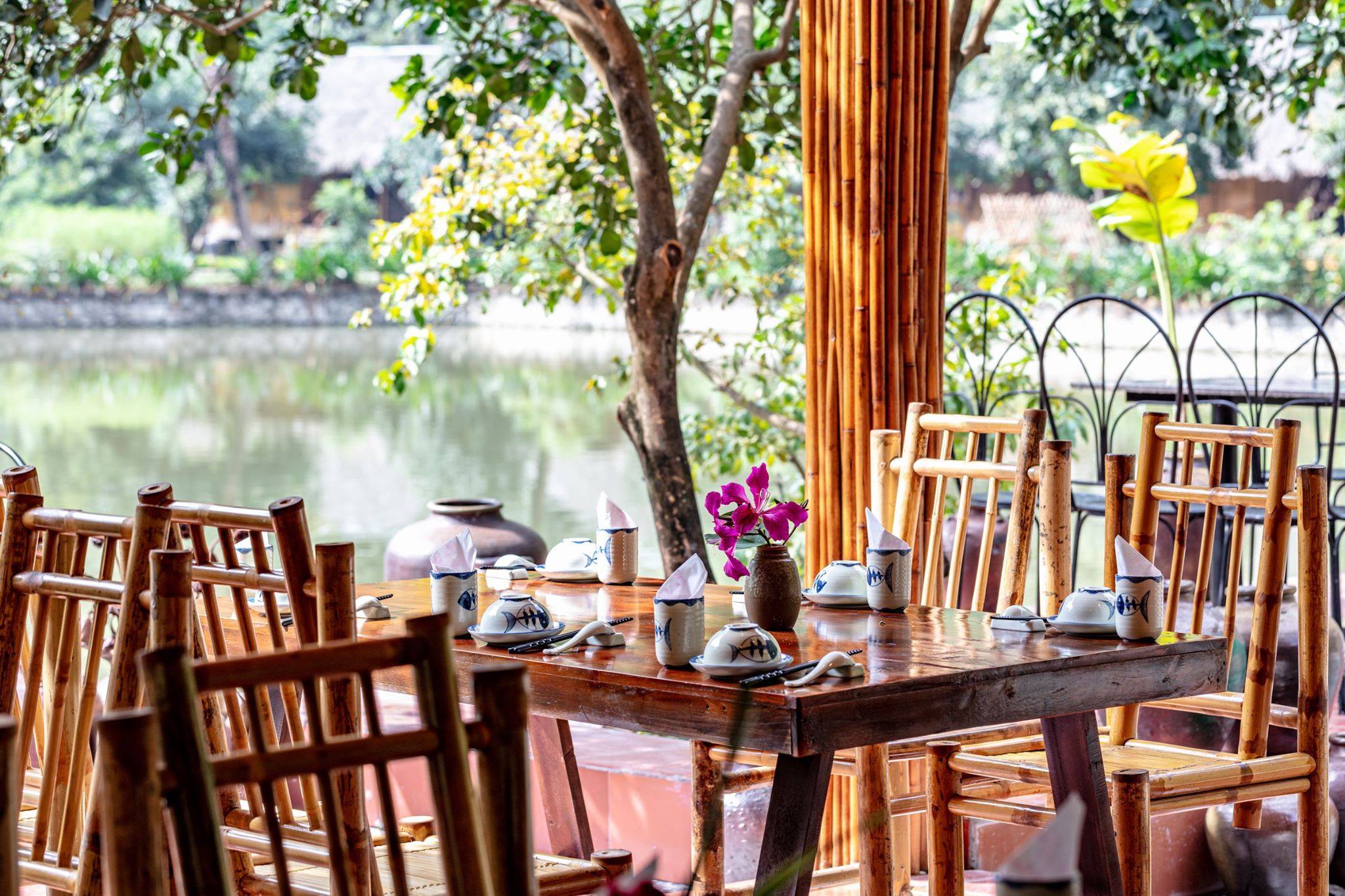 Enjoying a scenic and rejuvenating retreat at this eco-friendly and atmospheric Trang An Resort.