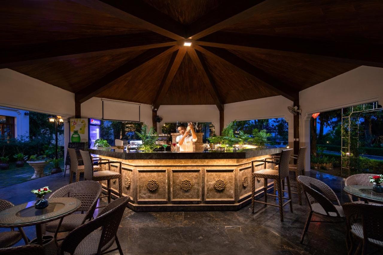Elegant interior design blending local cultural motifs with contemporary international sophistication.