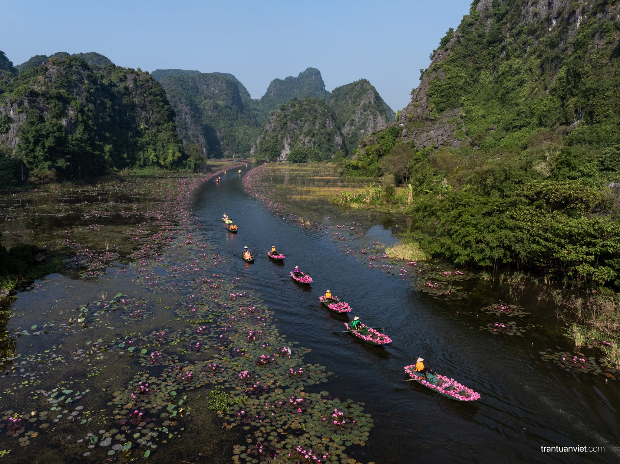 Discovering the cinematic beauty of the "Halong Bay on Land" during a day trip from the capital.