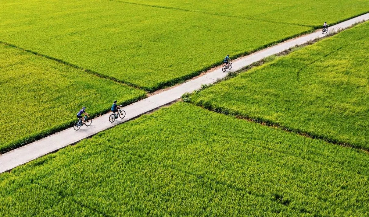 Discovering secret valley paths and ninh binh hidden gems directly from your resort basecamp.